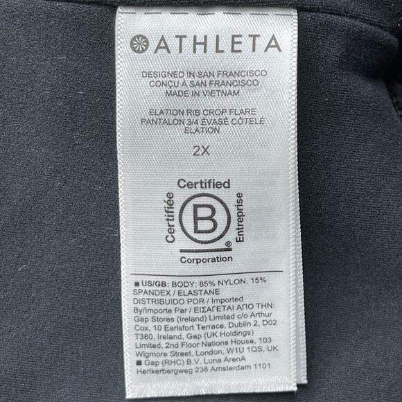 Athleta Elation Rib Crop Flare Pants size 2X Black - Picture 8 of 12